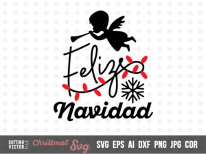 Feliz Navidad  – SVG, DXF, PNG, JPG, Eps, Ai, Cdr