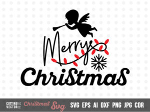 Merry Christmas  – SVG, DXF, PNG, JPG, Eps, Ai, Cdr